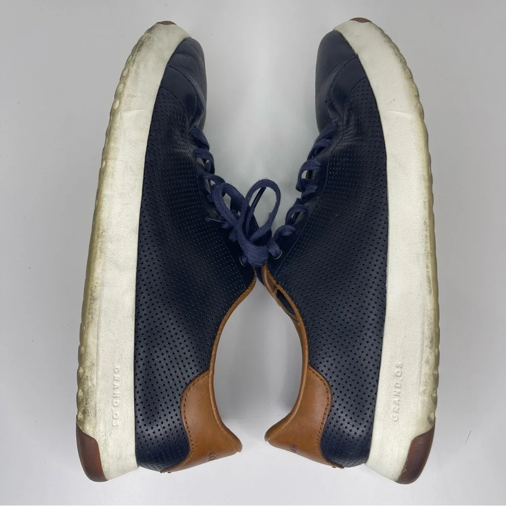 Cole Haan Men’s 11.5 Grandpro‎ C28872 Blue Leather Trail Running Shoes Sneakers
